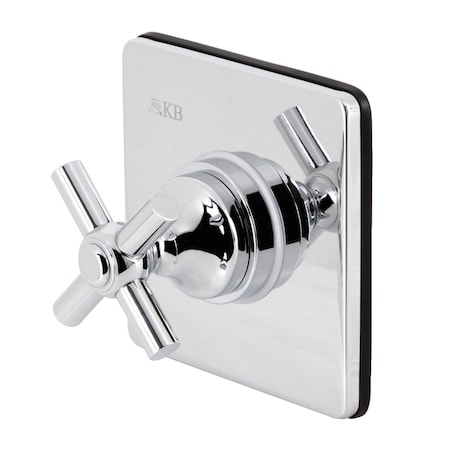Kingston Brass SingleHandle ThreeWay Diverter Valve with Trim Kit, Polished Chrome KS3041EX